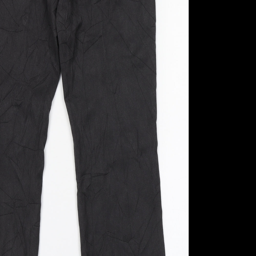 Marks and Spencer Womens Grey Viscose Trousers Size 12 L30 in Regular Button