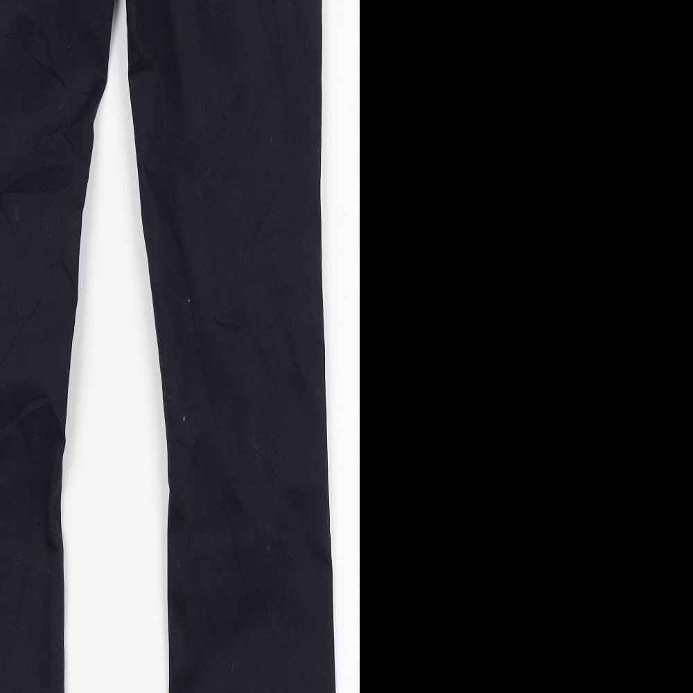 Divided Womens Blue Cotton Trousers Size 4 L28.5 in Regular