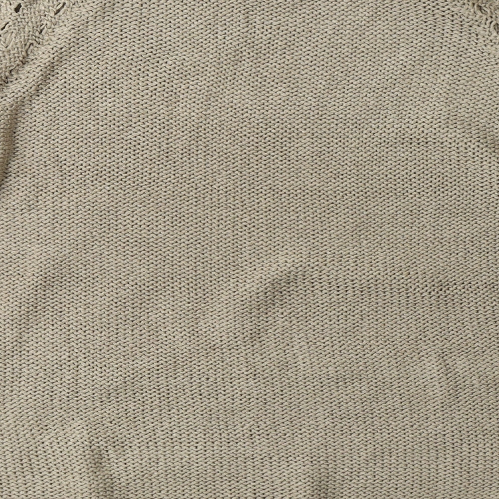Colours of The World Womens Beige Round Neck Polyester Pullover Jumper Size M