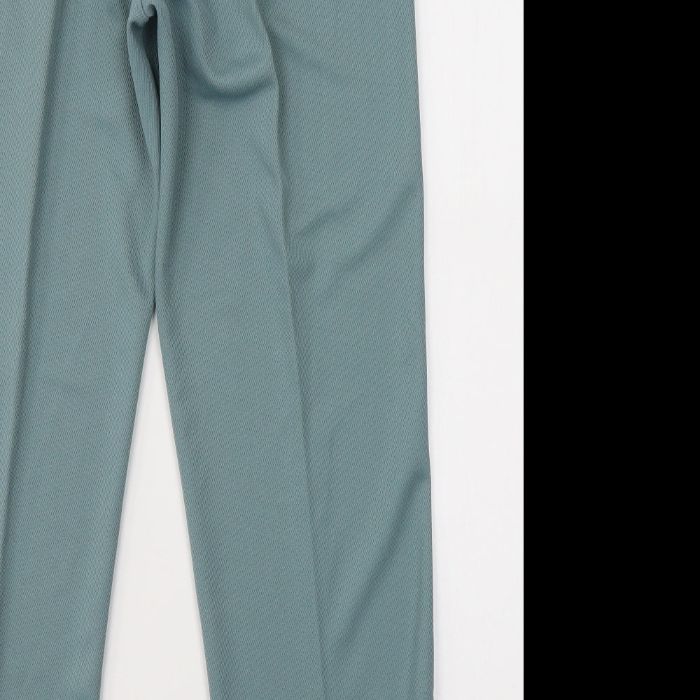Damart Womens Green Polyester Trousers Size 14 L29 in Regular