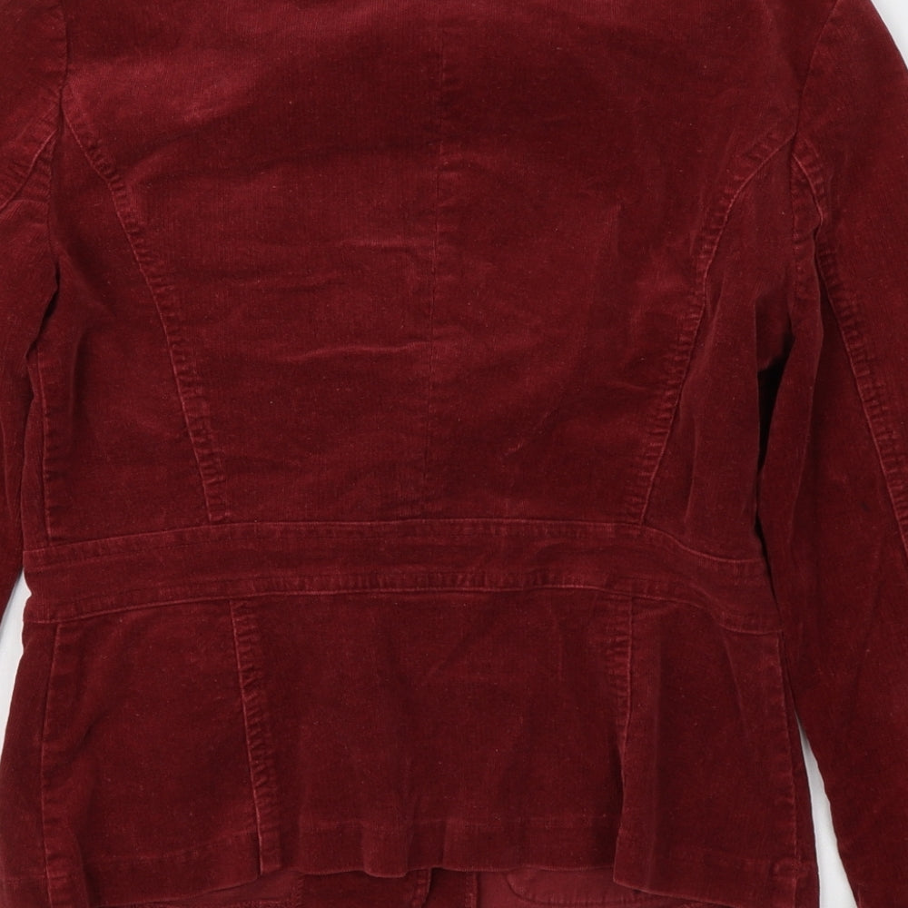 B. Moss Womens Red Jacket Blazer Size 4