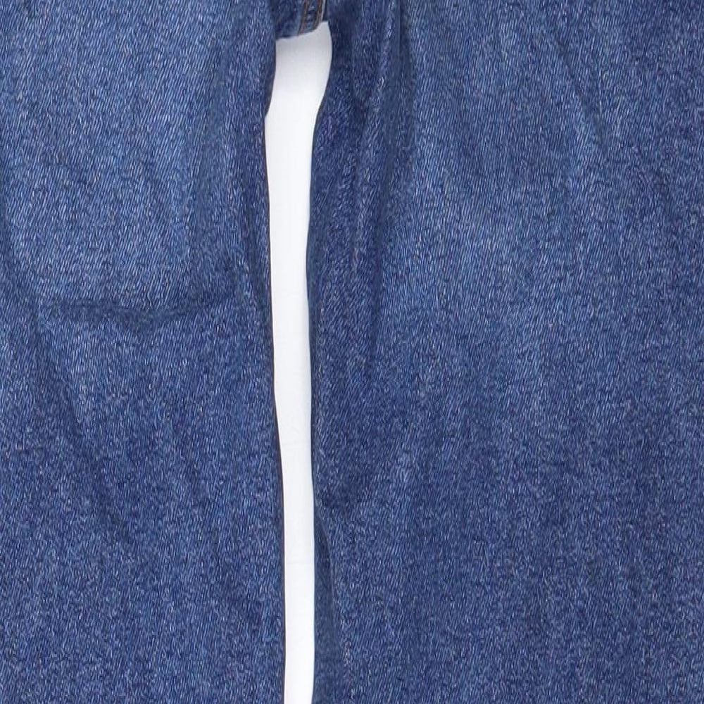 Clockhouse Womens Blue Cotton Straight Jeans Size 6 L27 in Regular Zip