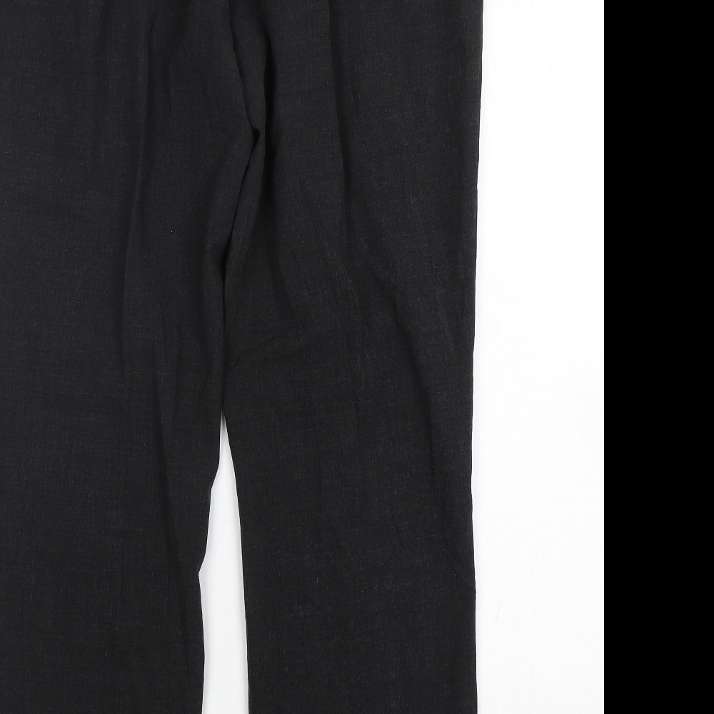 L.O.G.G Womens Grey Polyester Trousers Size 16 L30 in Regular Zip