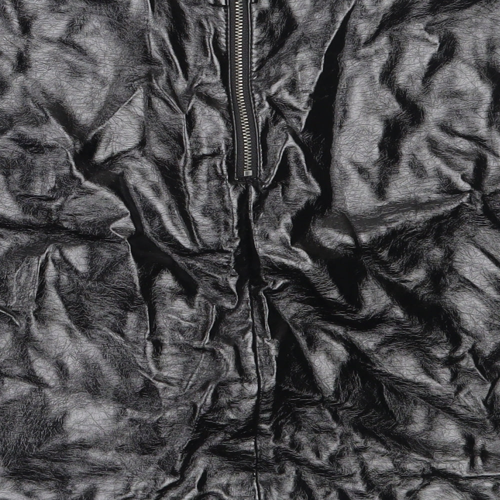 Marks and Spencer Womens Black Polyurethane Mini Skirt Size 10