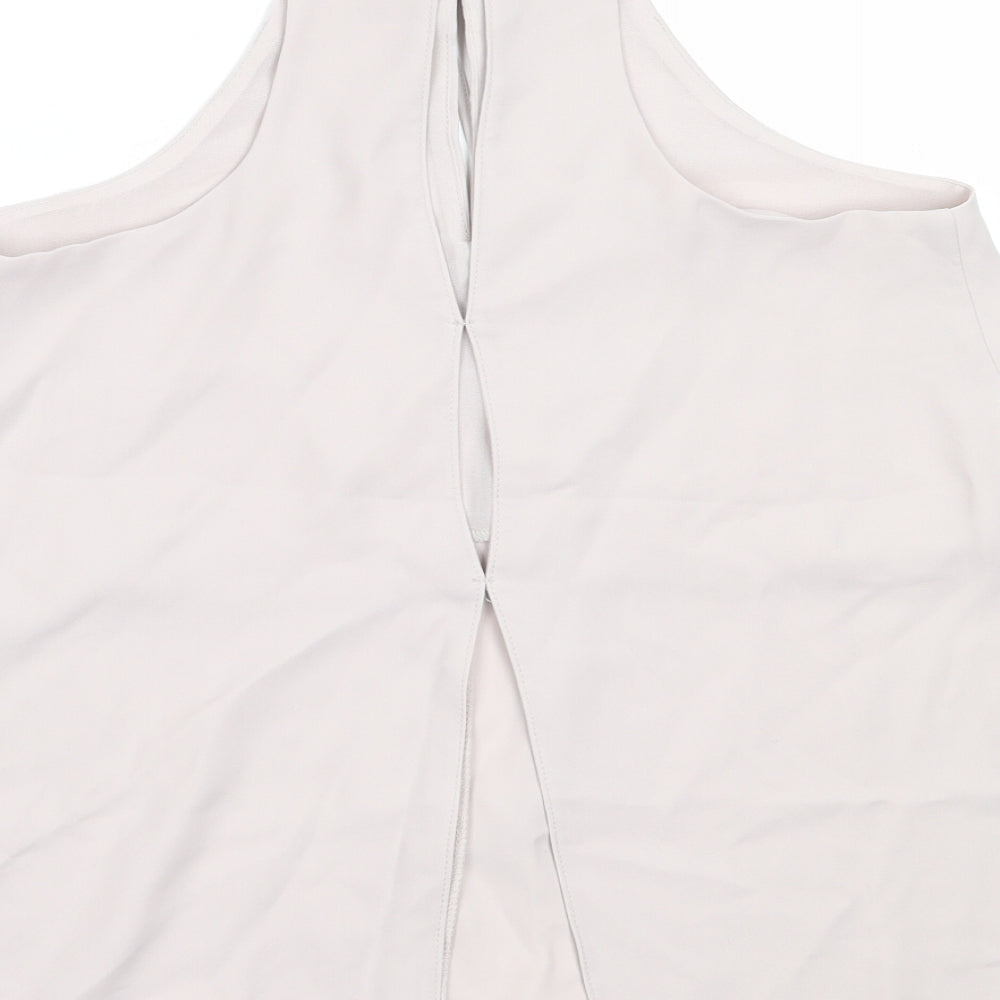 River Island Womens Grey Polyester Camisole Blouse Size 8 Square Neck
