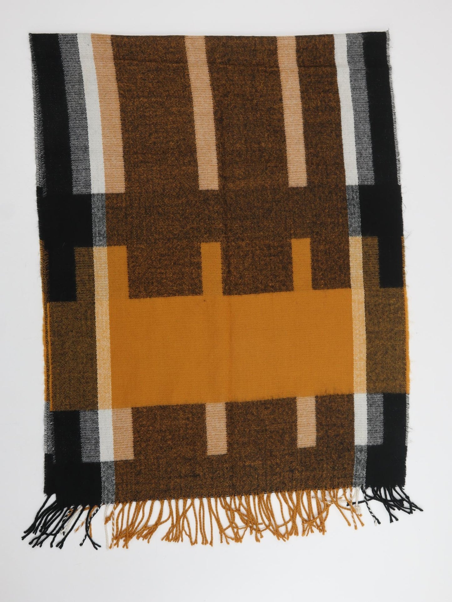 Preworn Womens Yellow Check Scarf