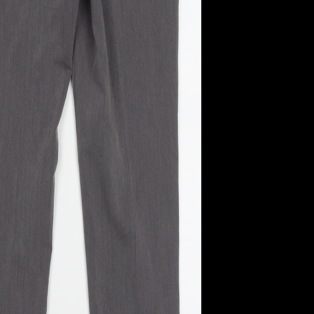 Dorothy Perkins Womens Grey Polyester Trousers Size 8 L29 in Regular Hook & Eye