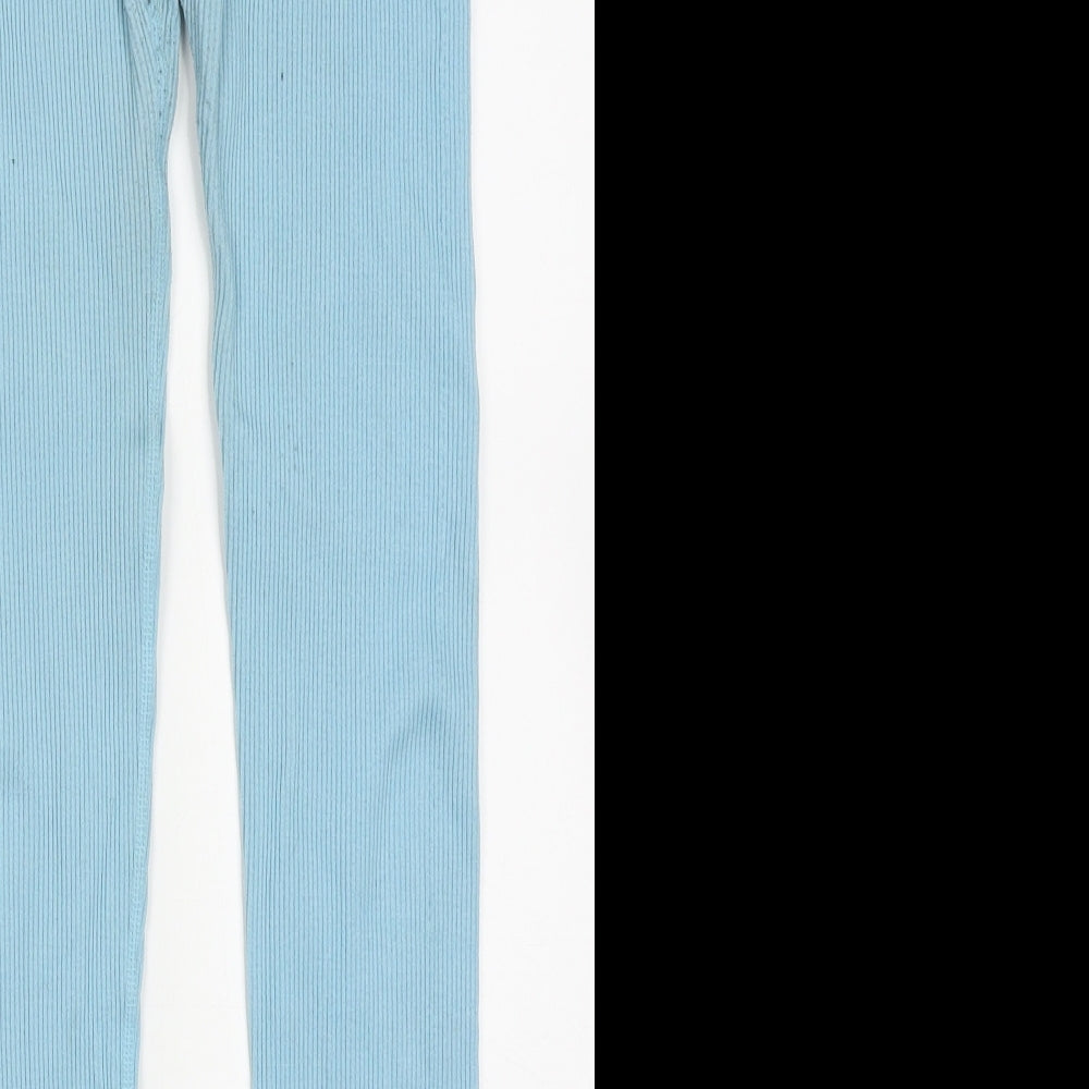 Dunnes Stores Womens Blue Polyamide Capri Trousers Size M L27 in Regular