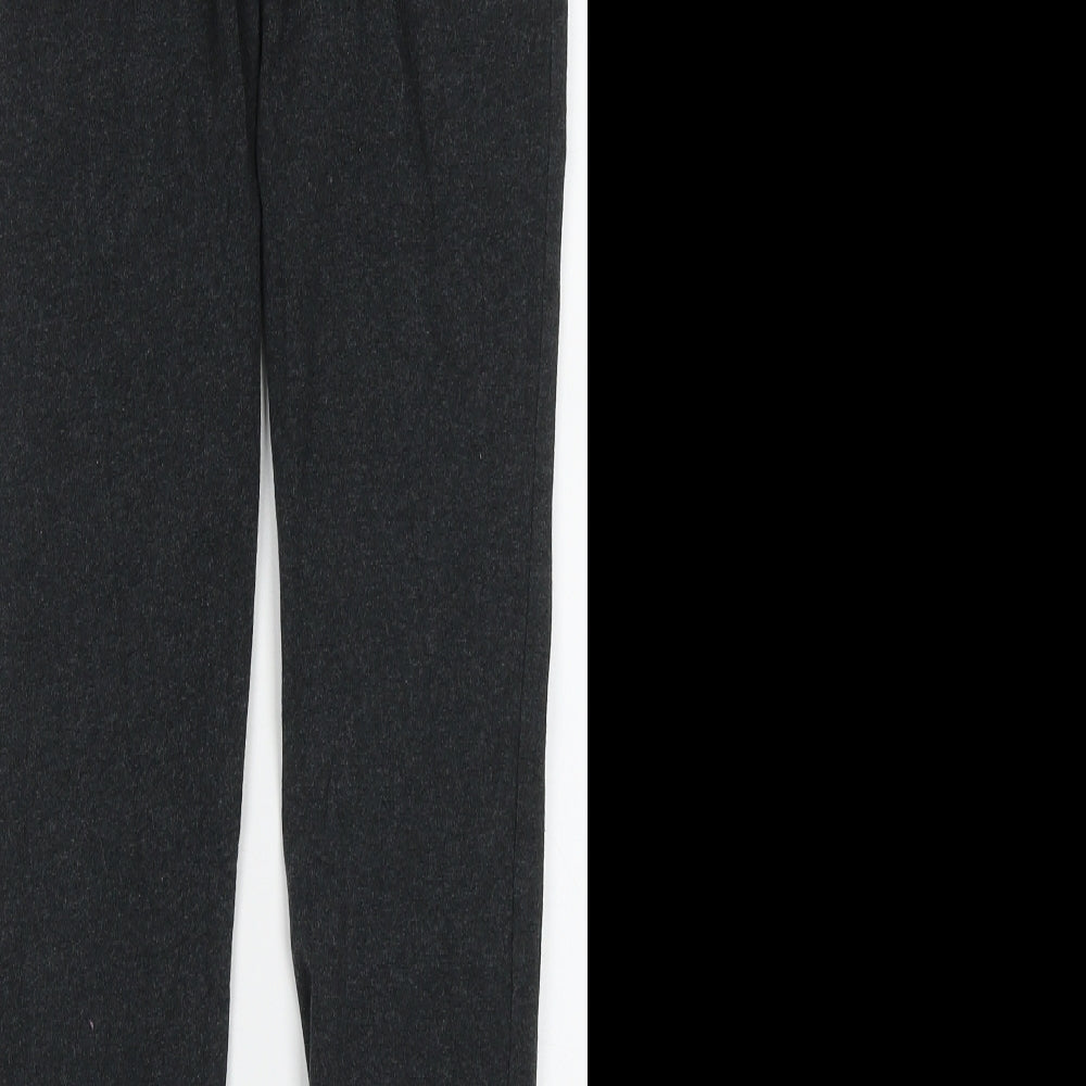 Preworn Womens Grey Cotton Capri Leggings Size 8 L28 in