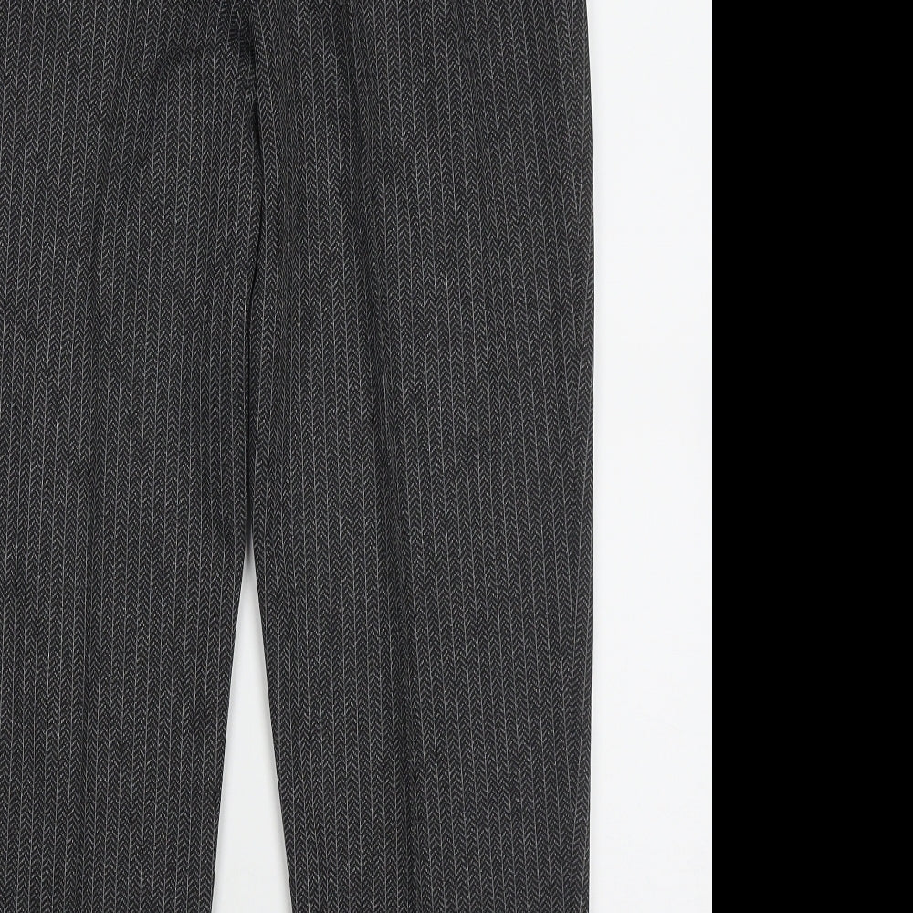 Marks and Spencer Womens Black Polyester Trousers Size 14 L27 in Regular