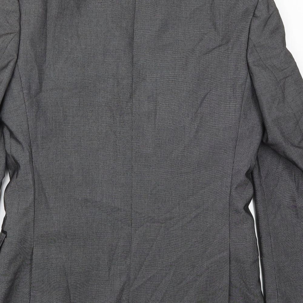 Red Herring Mens Grey Polyester Jacket Suit Jacket Size 38