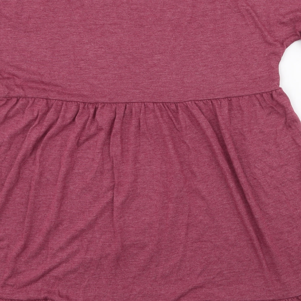 SheIn Womens Purple Polyester Skater Dress Size XS Round Neck Pullover