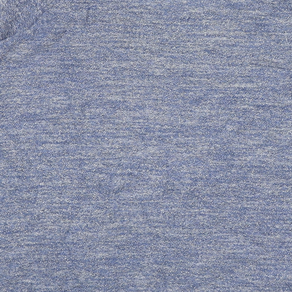 Oasis Womens Blue Boat Neck Polyester Pullover Jumper Size S