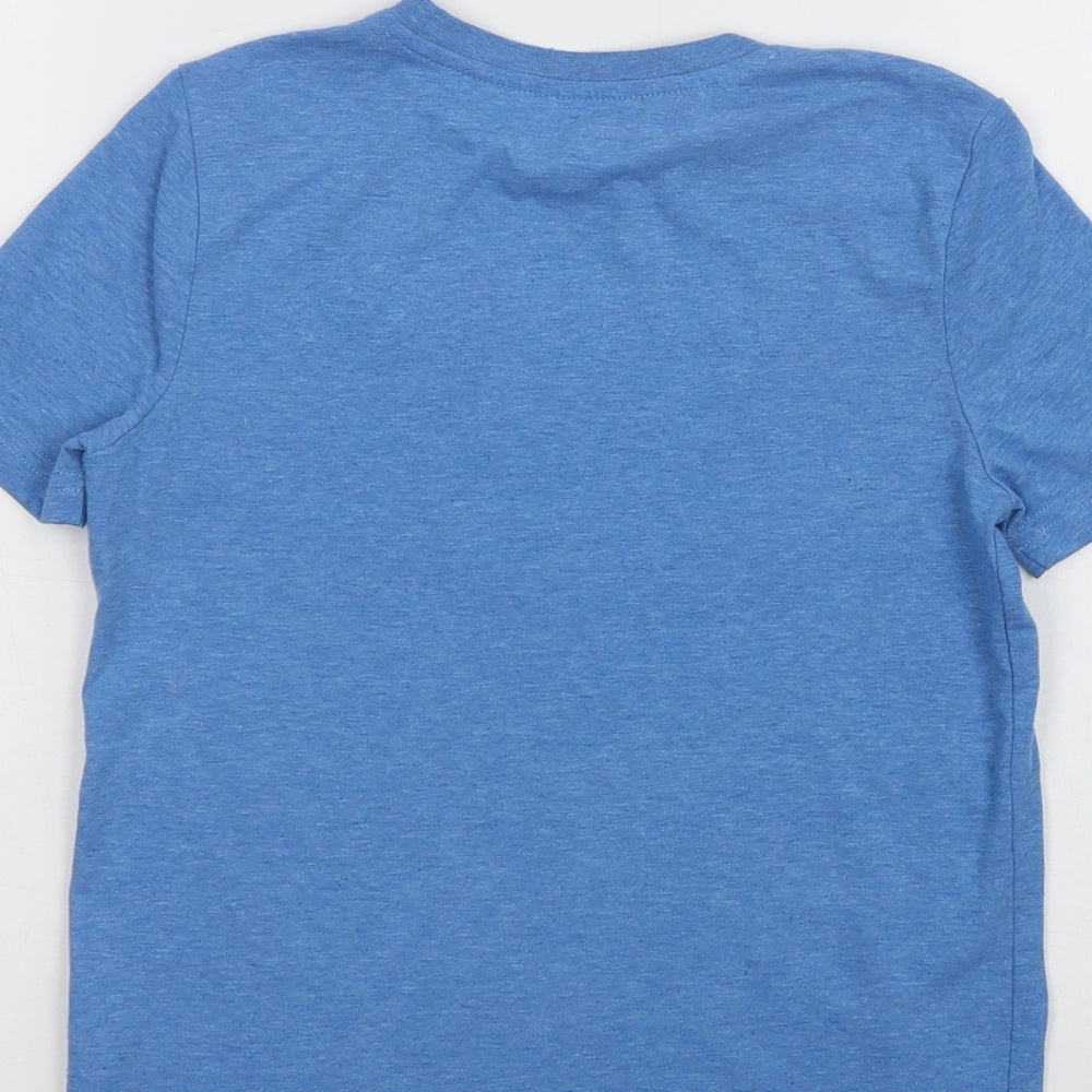PlayStation Girls Blue Polyester Basic Polo Size 7-8 Years Crew Neck
