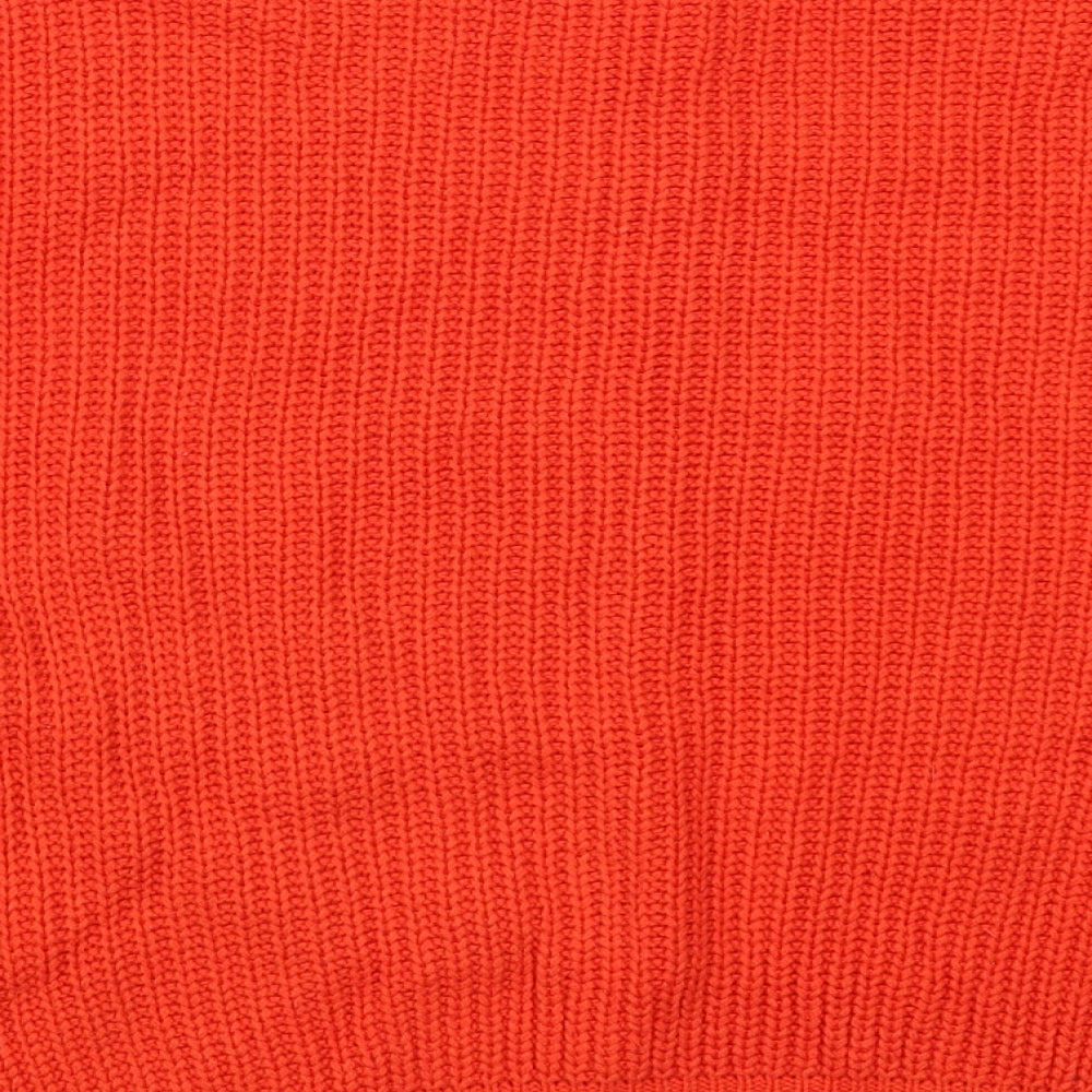 Atmosphere Womens Orange Round Neck Cotton Pullover Jumper Size 12