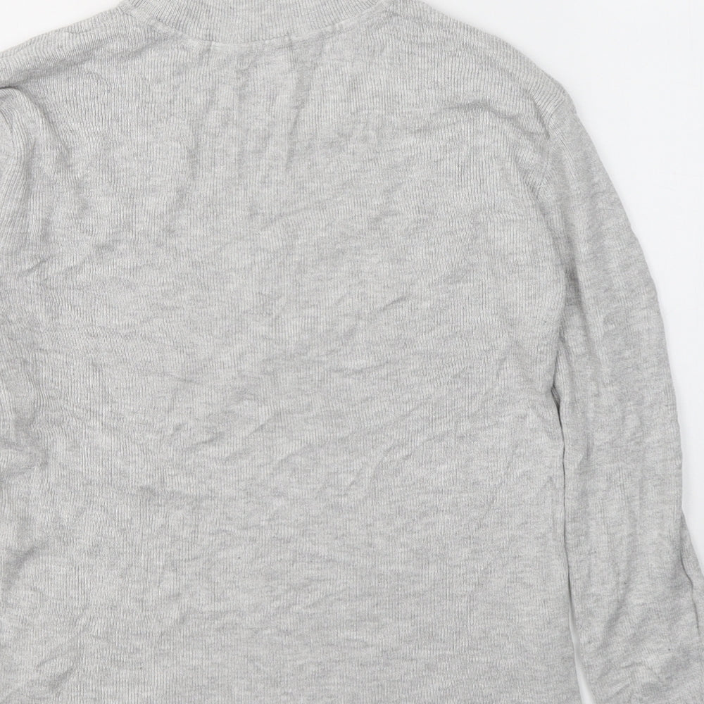 Primark Womens Grey Roll Neck Viscose Pullover Jumper Size M