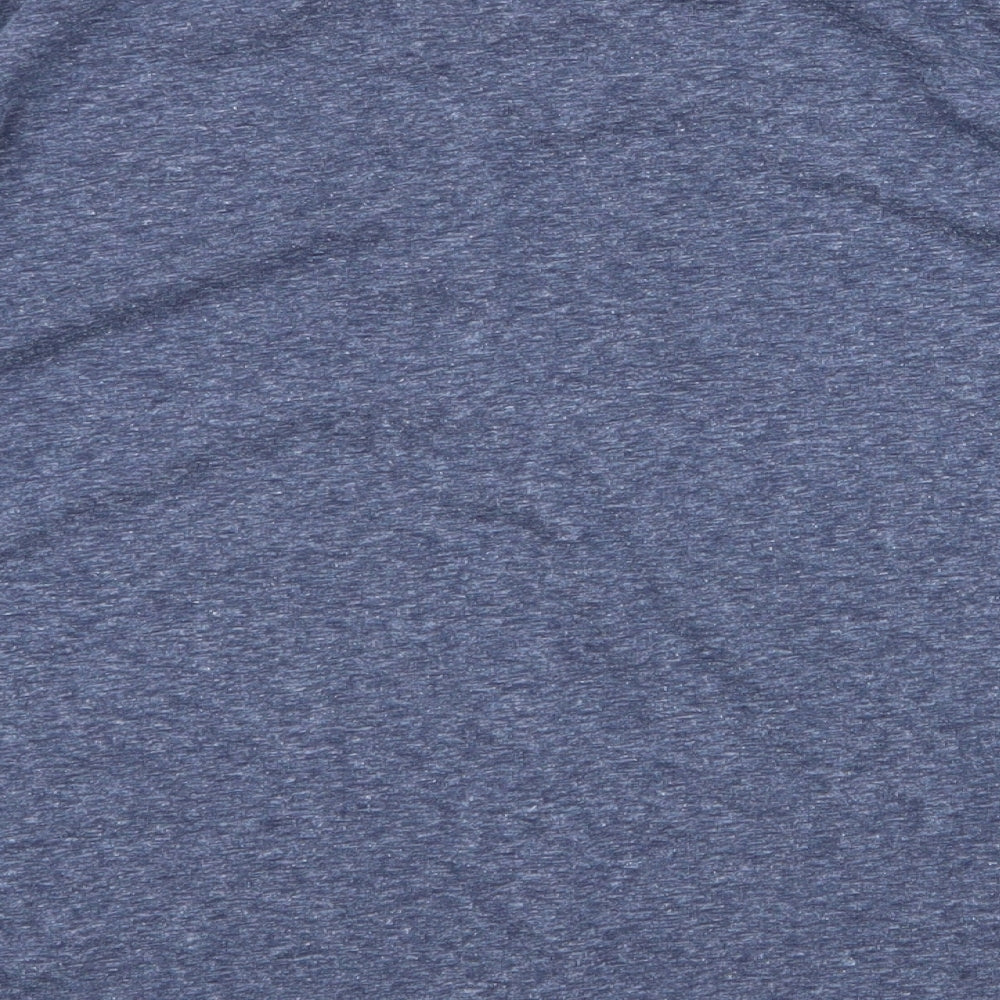 Espirit Womens Blue Polyester Jersey T-Shirt Size S Round Neck