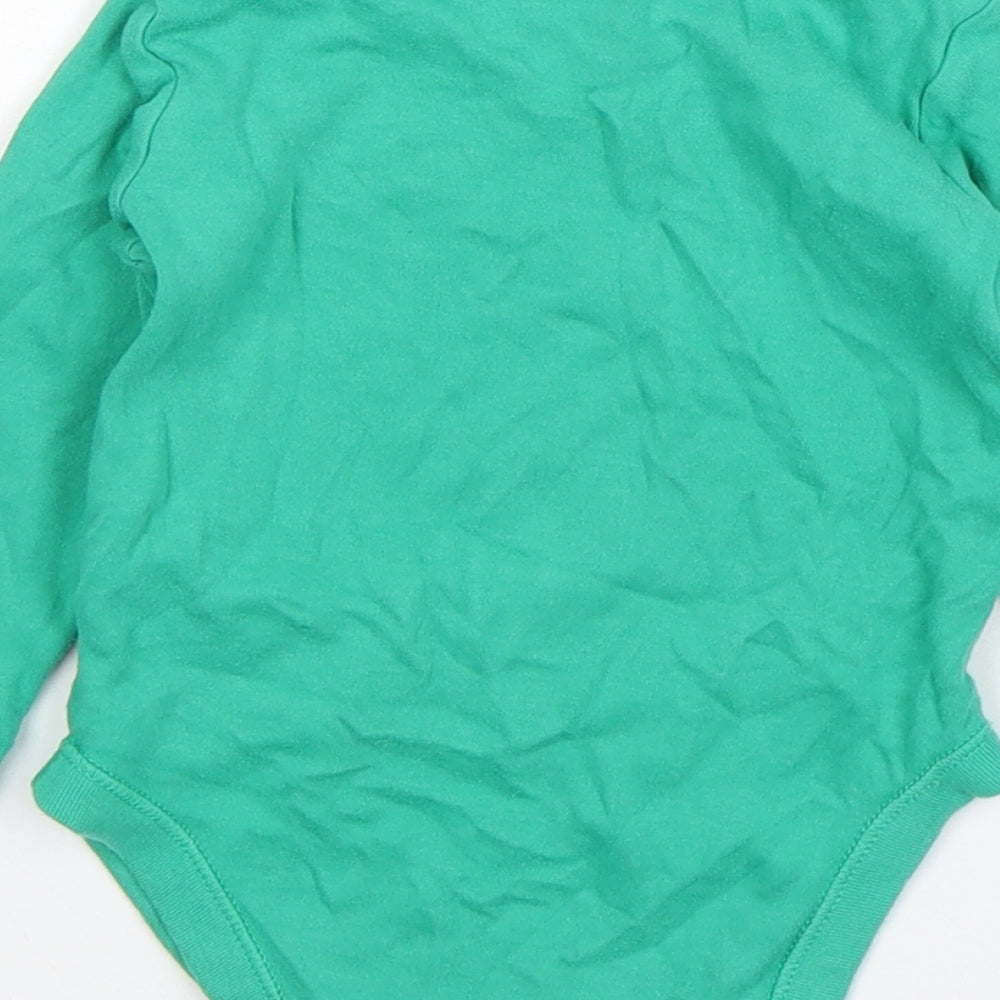 F&F Baby Green Cotton Leotard One-Piece Size 12-18 Months Snap
