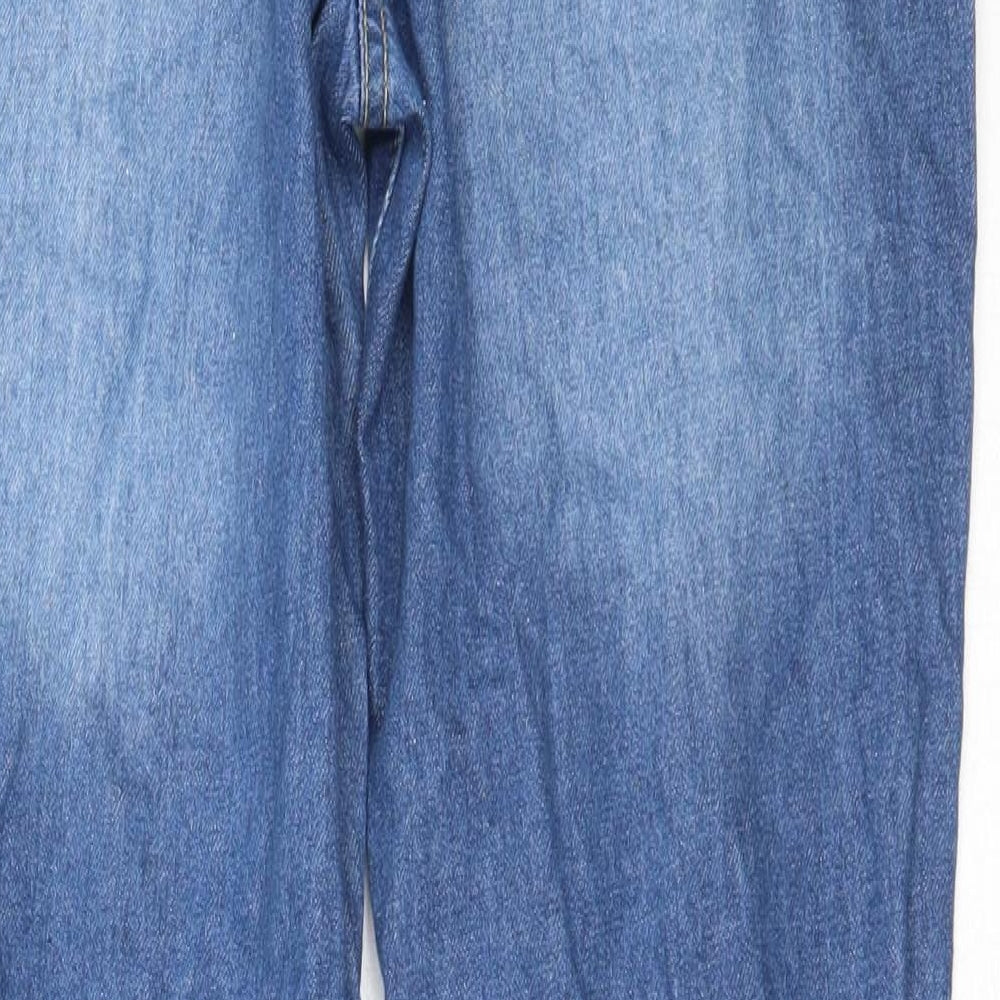 Parsian Womens Blue Cotton Straight Jeans Size 6 L28 in Regular