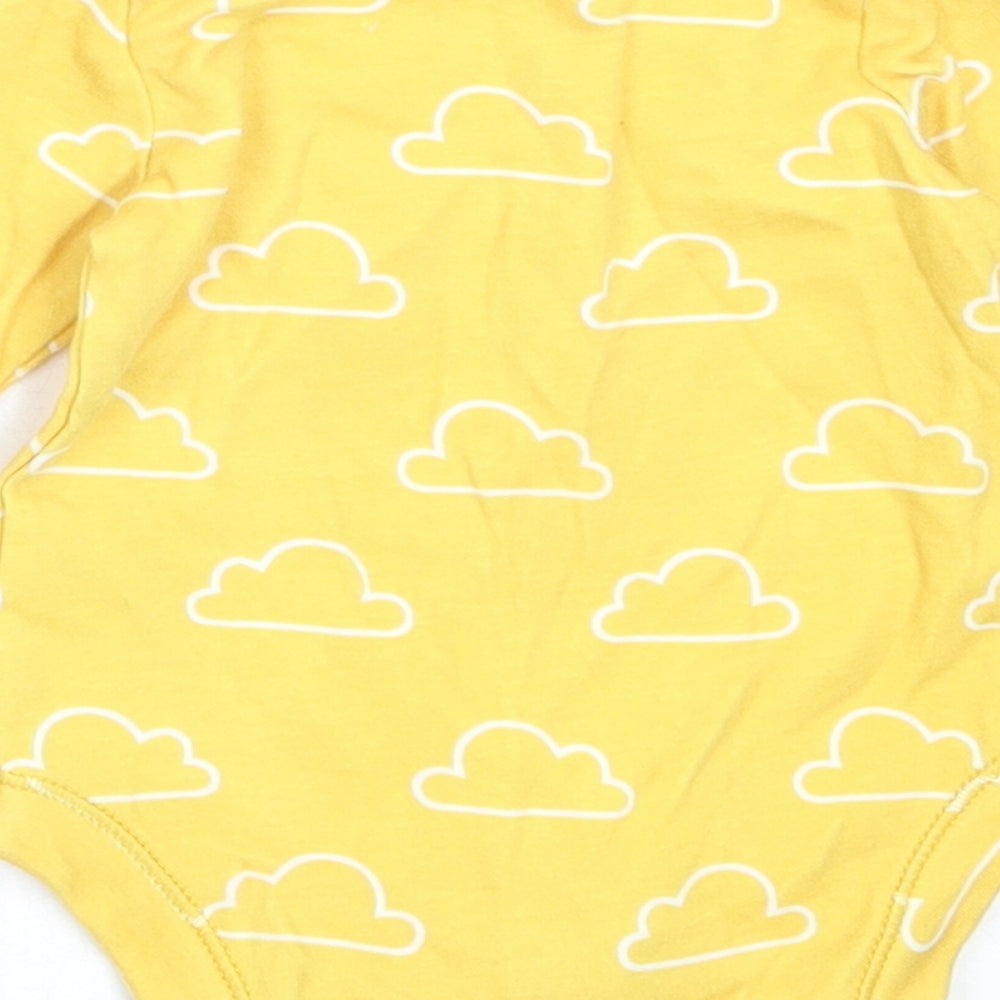 F&F Baby Yellow Cotton Babygrow One-Piece Size 0-3 Months