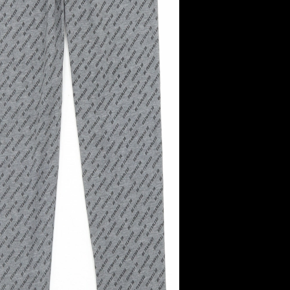 Primark Girls Grey Spotted Polyester Capri Trousers Size 8-9 Years Regular - Be Fearless