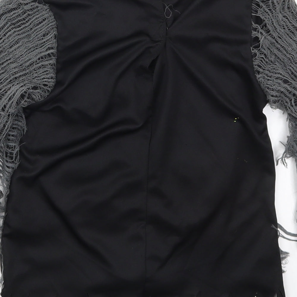 George Boys Black Polyester Basic T-Shirt Size 3-4 Years Round Neck Pullover - Zombie Fancy Dress