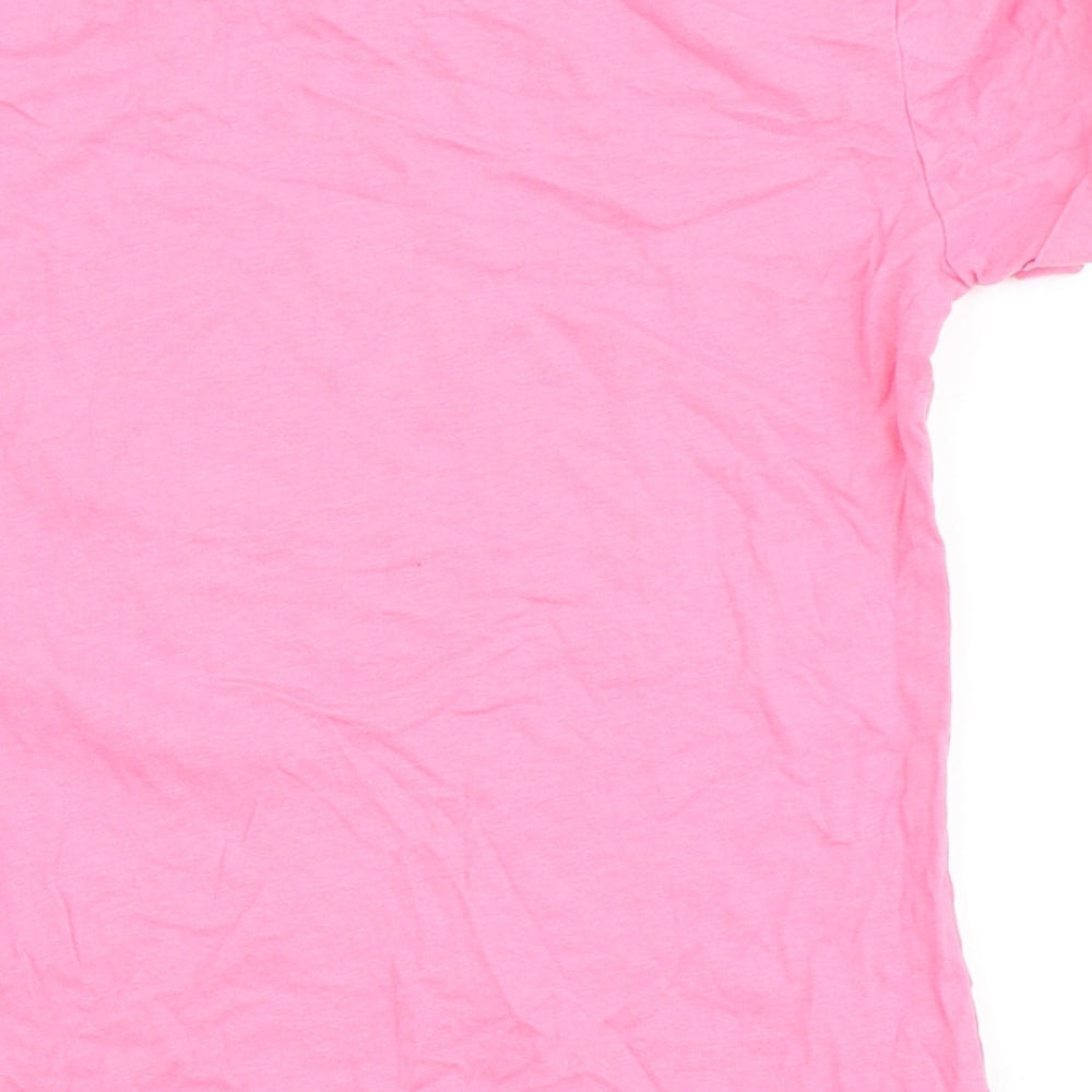 Ice Age Girls Pink 100% Cotton Basic T-Shirt Size 2-3 Years Round Neck - Sloth