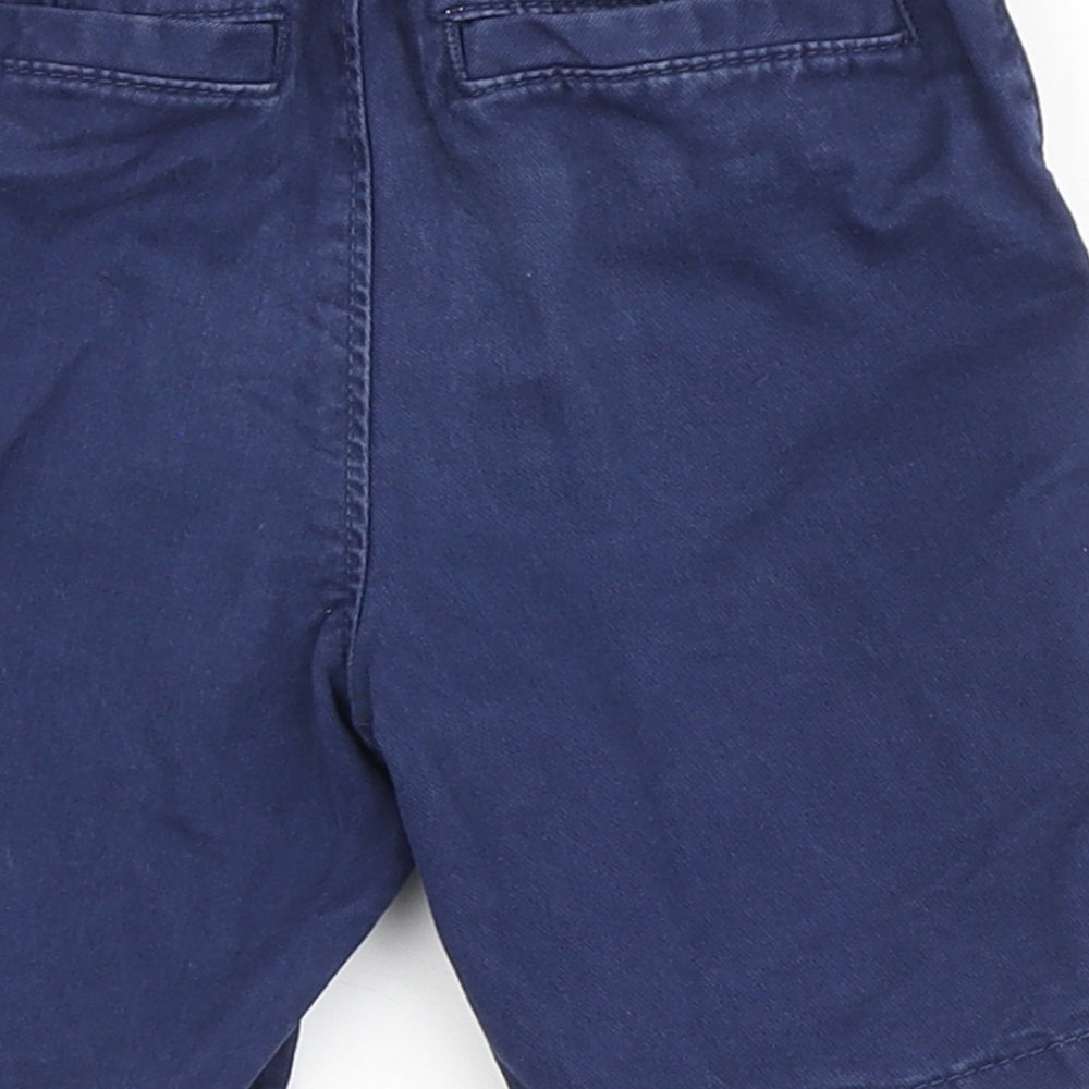 Gap Boys Blue Polyester Chino Shorts Size 4 Years Regular Zip