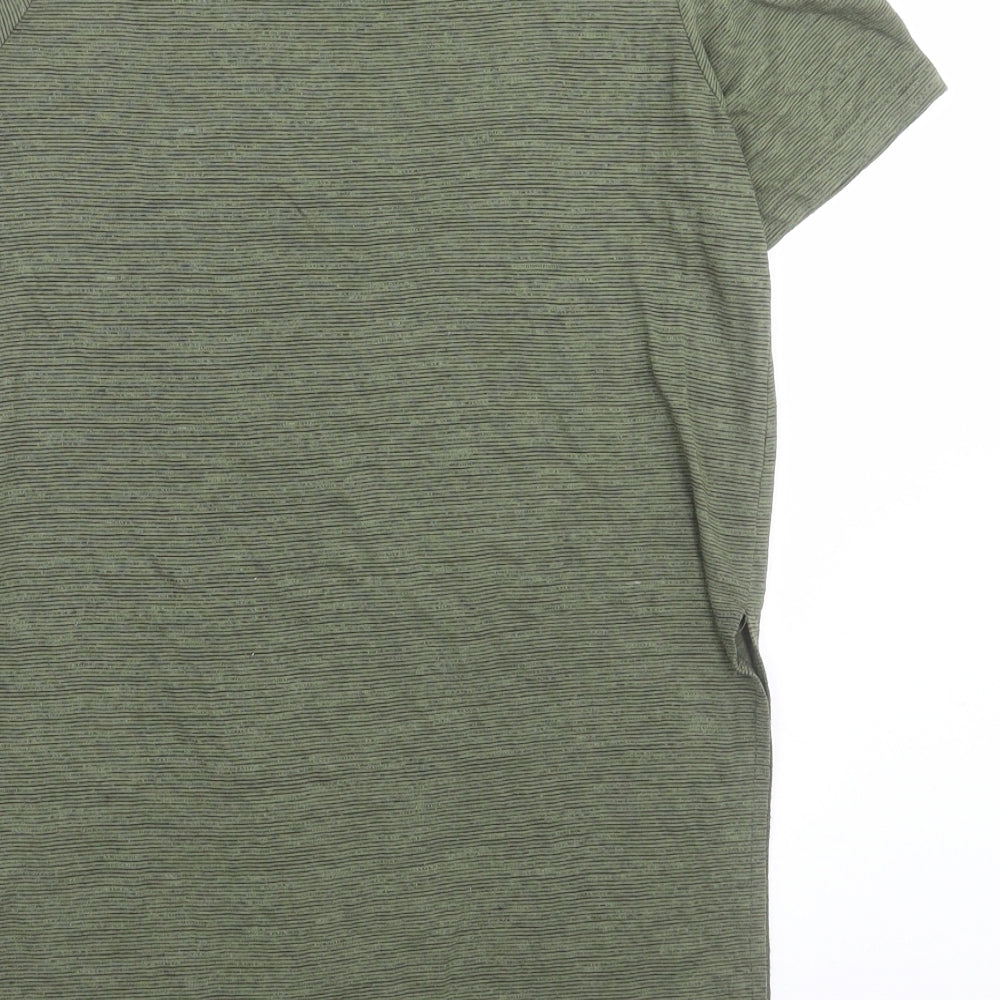 Atmosphere Womens Green Viscose Basic T-Shirt Size 8 Crew Neck - cold shoulder