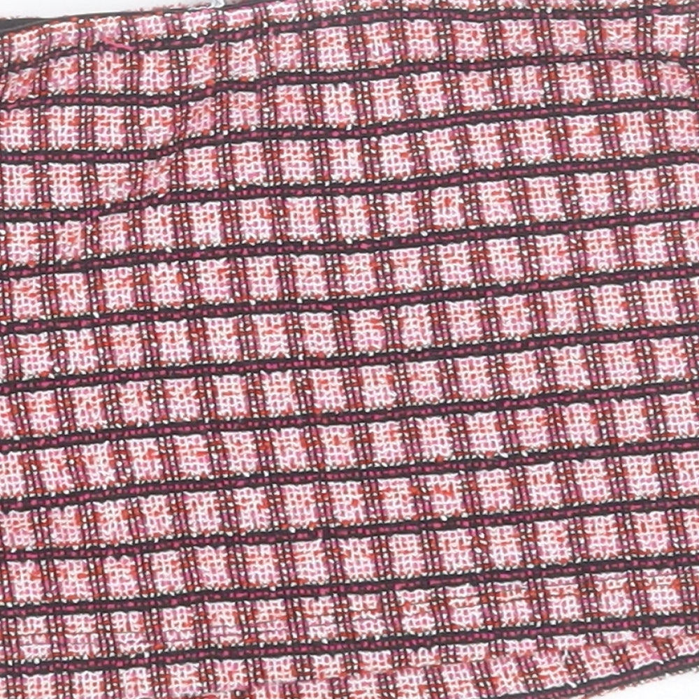 Primark Girls Pink Check Polyester A-Line Skirt Size 2 Years Regular Button