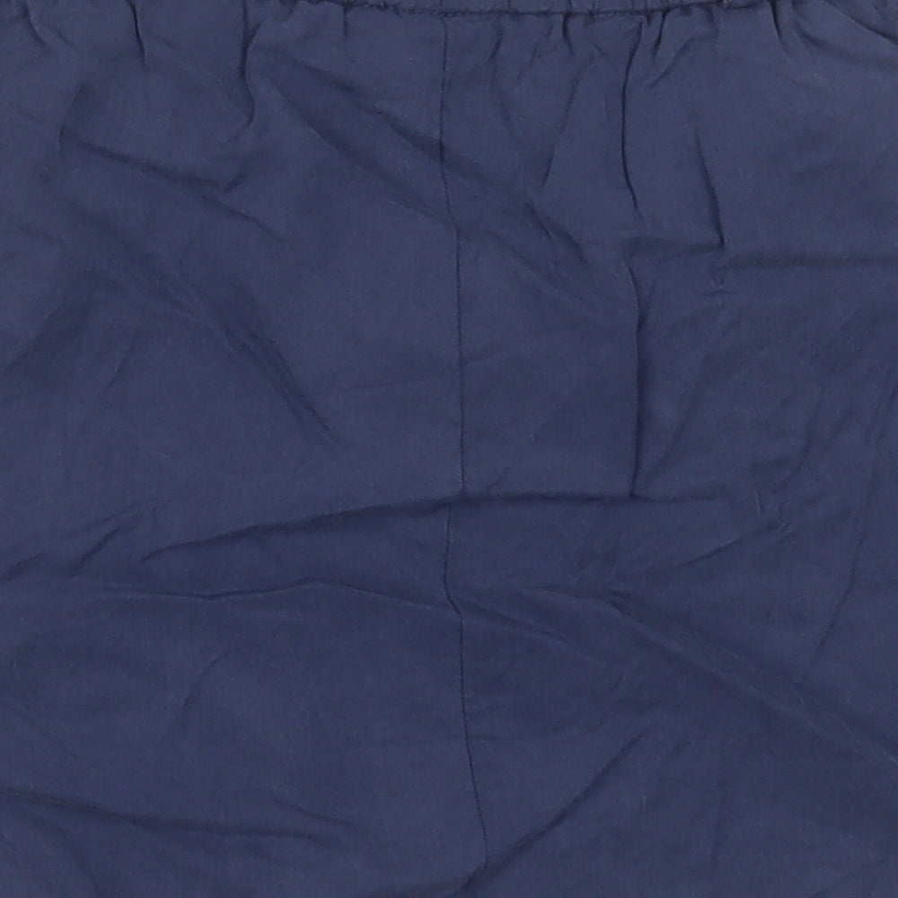 Topshop Womens Blue Lyocell A-Line Skirt Size 8 Tie
