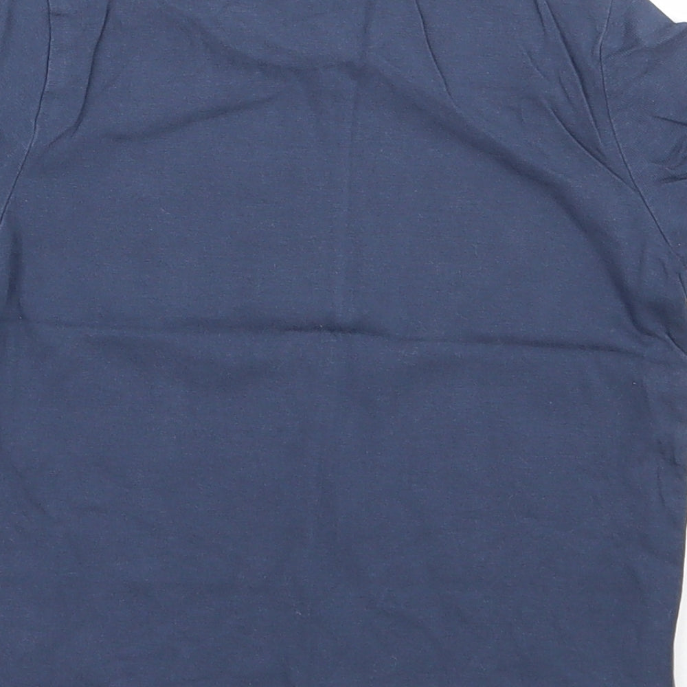 Mothercare Boys Blue Cotton Jersey T-Shirt Size 3-4 Years Round Neck Pullover