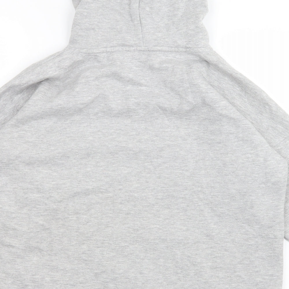 New Look Womens Grey Cotton Pullover Hoodie Size S Pullover