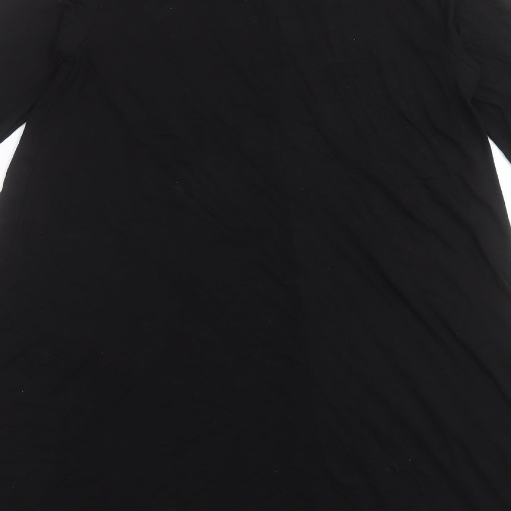 Very Womens Black Viscose A-Line Size 8 Roll Neck Pullover