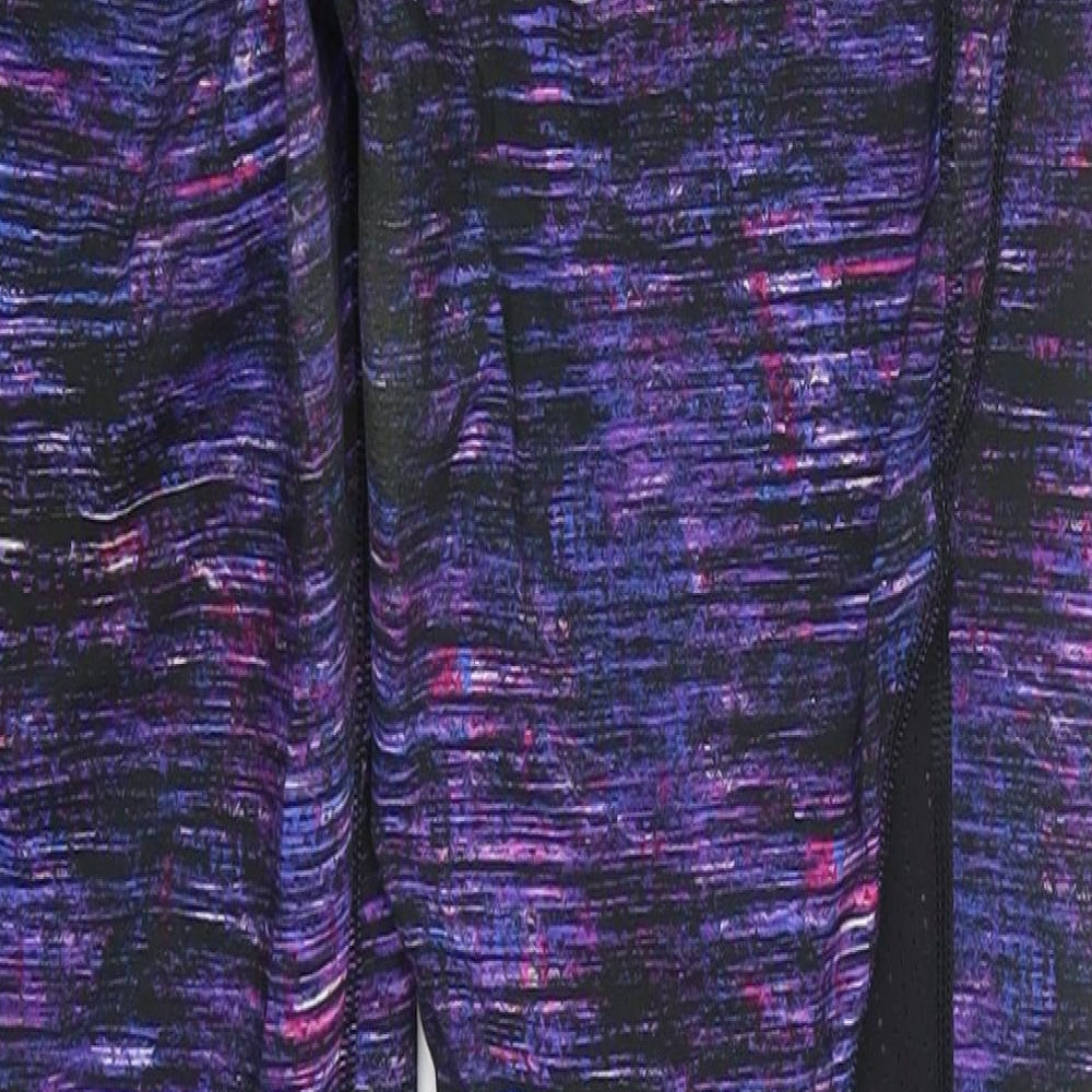 DOMYOS Womens Purple Polyester Compression Leggings Size 33 in L30 in Regular
