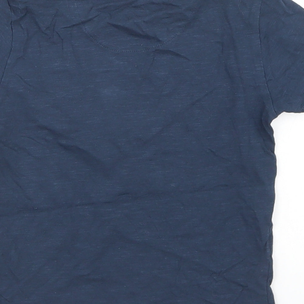 Mothercare Boys Blue Cotton Basic T-Shirt Size 3-4 Years Crew Neck - Living Legend