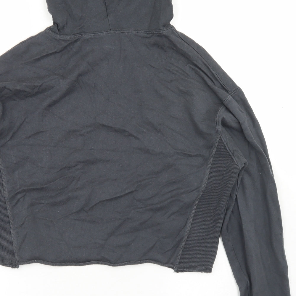 Primark Womens Grey Cotton Pullover Hoodie Size S - Cropped