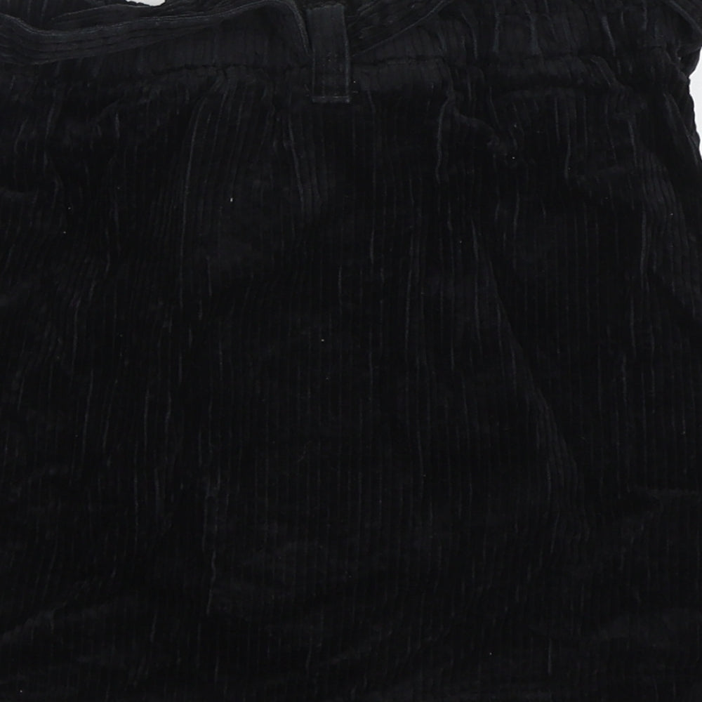 NEXT Girls Black Cotton A-Line Skirt Size 9 Years Regular Button