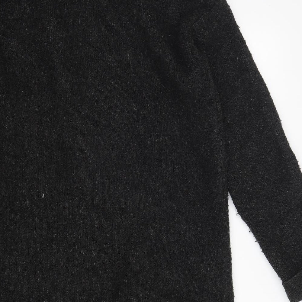 Atmosphere Womens Grey V-Neck Acrylic Cardigan Jumper Size S