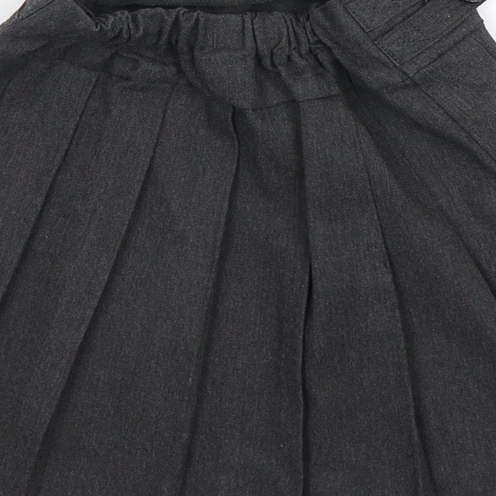 TU Girls Grey Polyester Pleated Skirt Size 5 Years Regular - School Wear