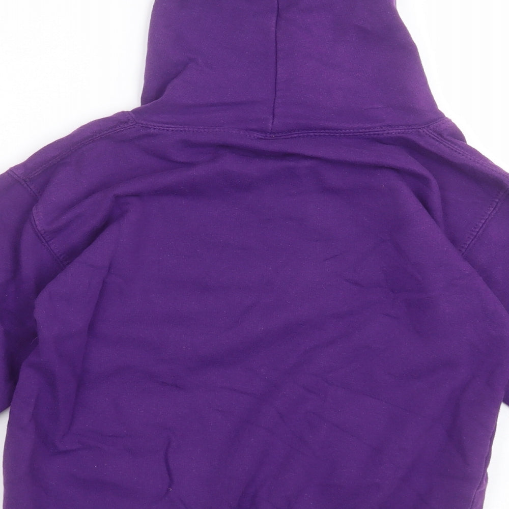Awdis Girls Purple Cotton Pullover Hoodie Size 9 Years Pullover - rainbow gymnastics