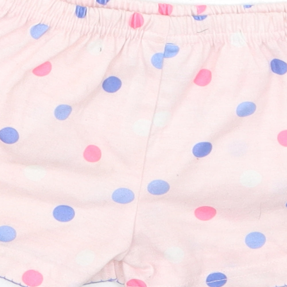 Carters Girls Pink Polka Dot Polyester Cropped Trousers Size 12 Months - Sleep Shorts