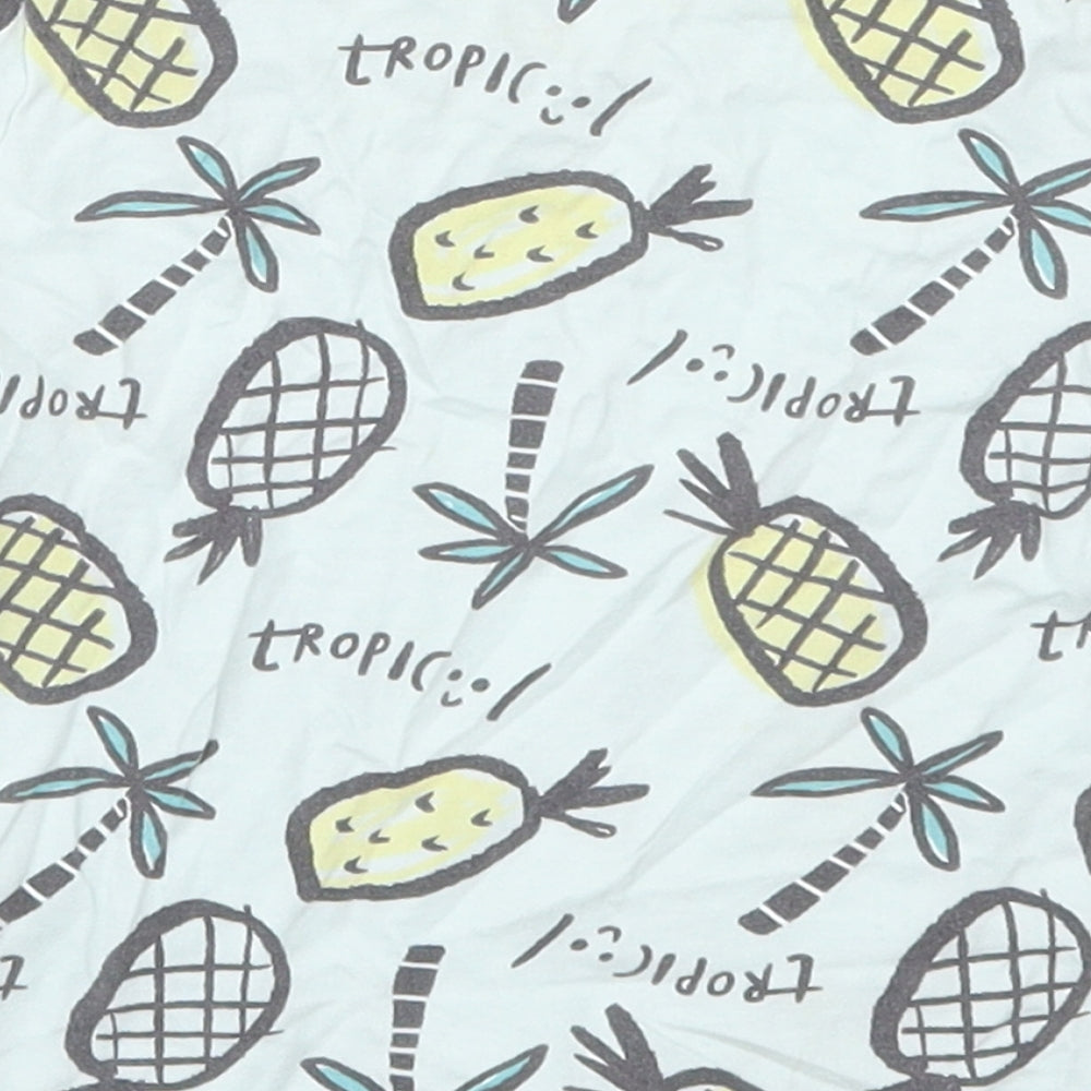 TU Boys Blue Cotton Basic T-Shirt Size 12-18 Months Crew Neck Pullover - Tropic Pineapples