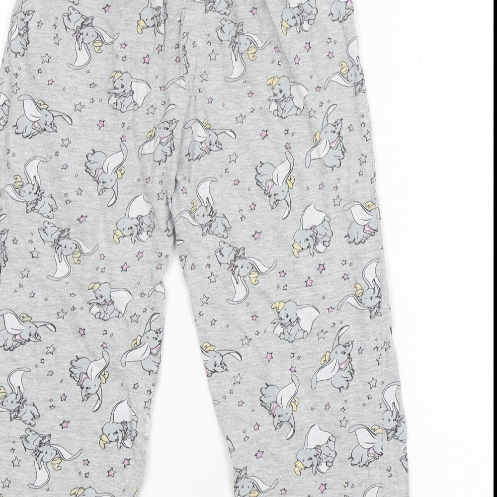 Avon Girls Grey Geometric Cotton Pyjama Pants Size 5-6 Years - Dumbo