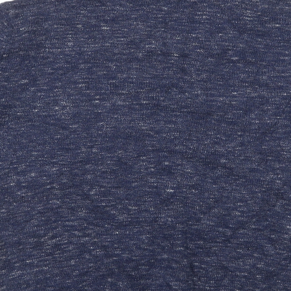 TU Mens Blue Round Neck Cotton Pullover Jumper Size S
