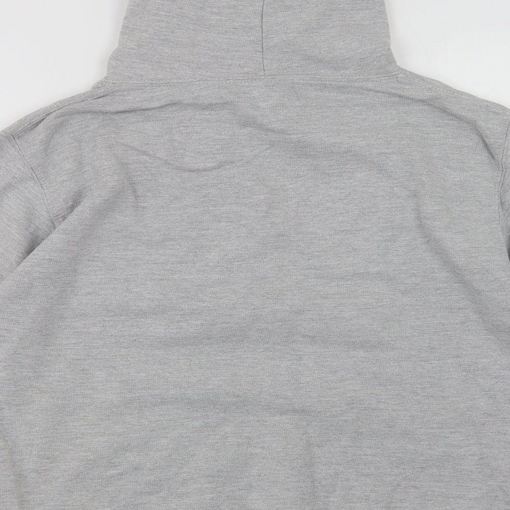 Awdis Womens Grey Cotton Pullover Hoodie Size S