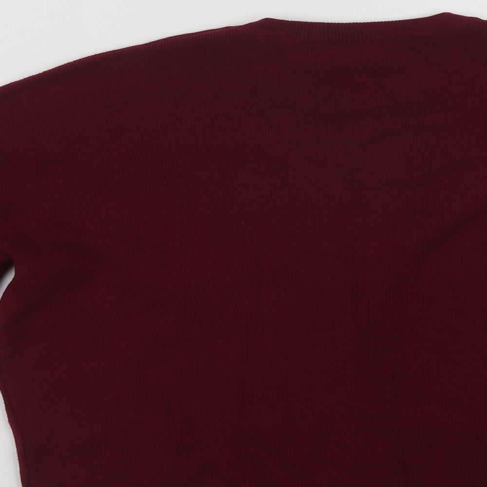 New Look Womens Purple Crew Neck Viscose Pullover Jumper Size 10