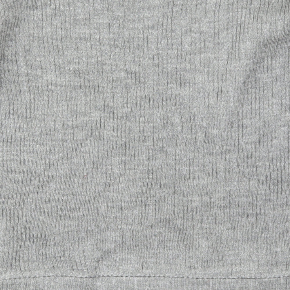PRETTYLITTLETHING Womens Grey Acrylic Pullover Sweatshirt Size S Pullover