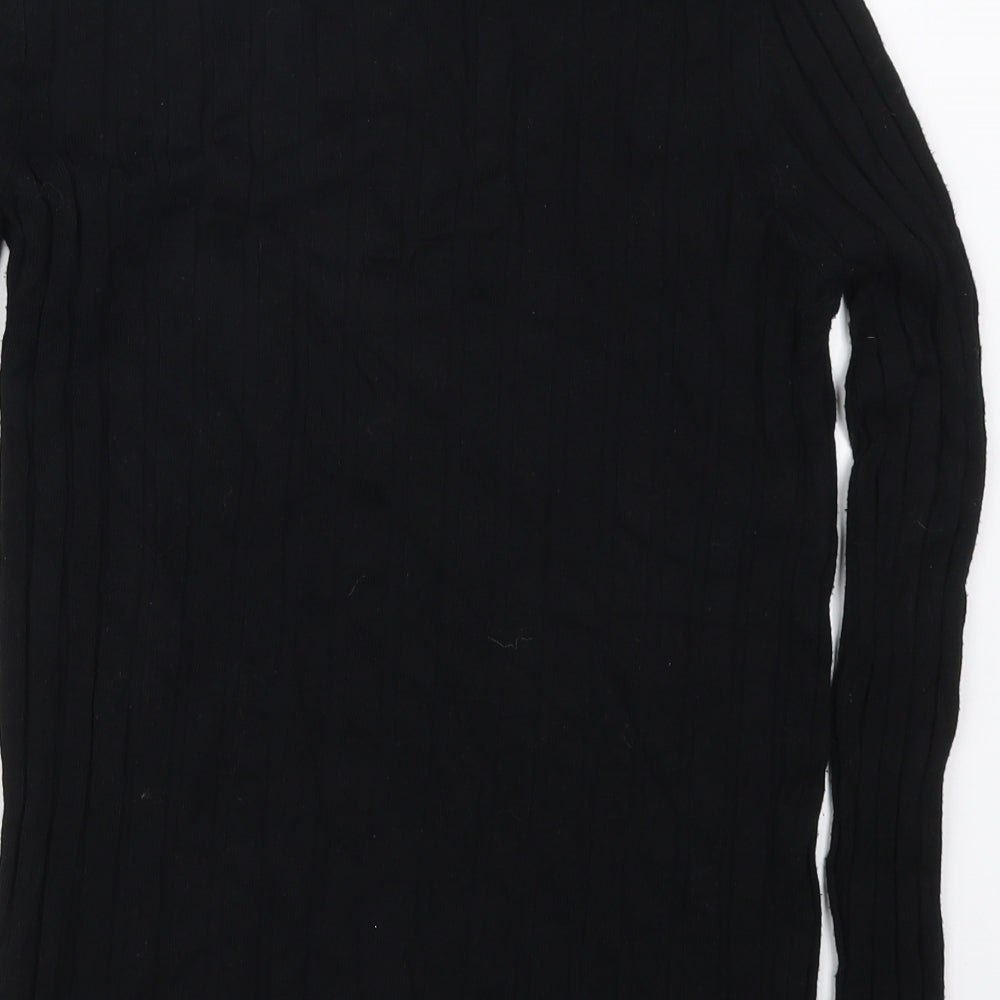 Select Womens Black Round Neck Viscose Pullover Jumper Size 18