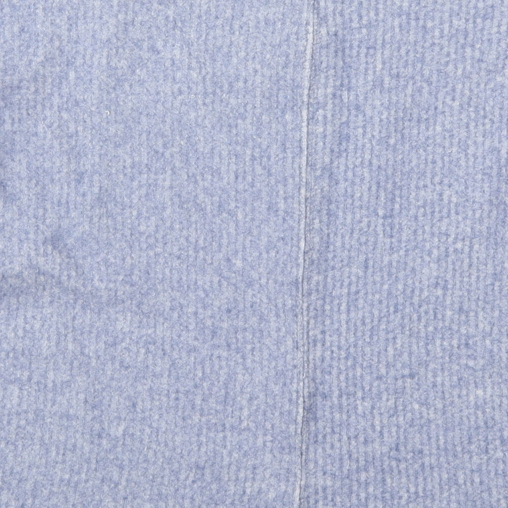 George Womens Blue Round Neck Polyester Pullover Jumper Size S